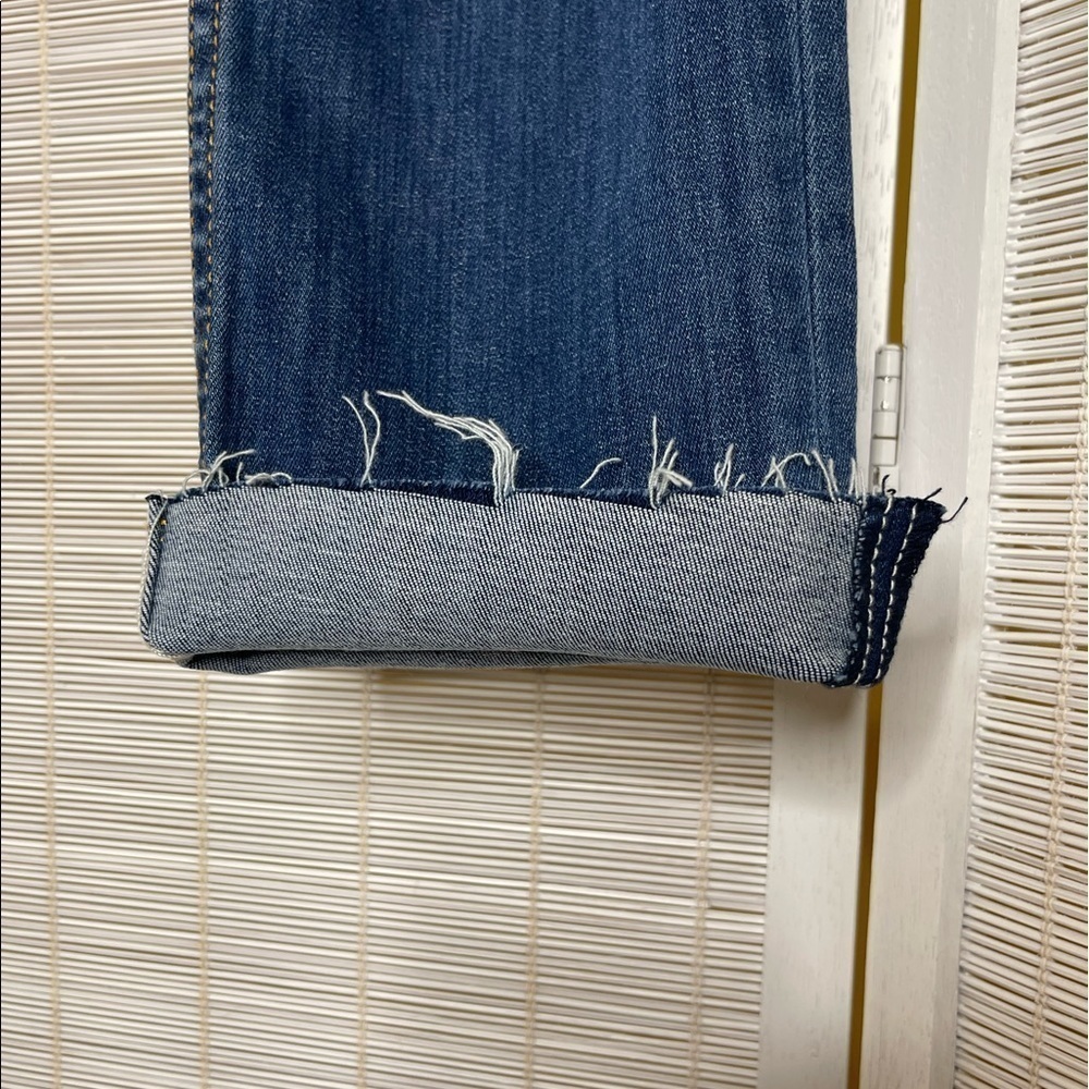 GRLFRND Reed Jeans Night Light Wash Raw Hem Stretch Denim Size 25 - Picture 9 of 9